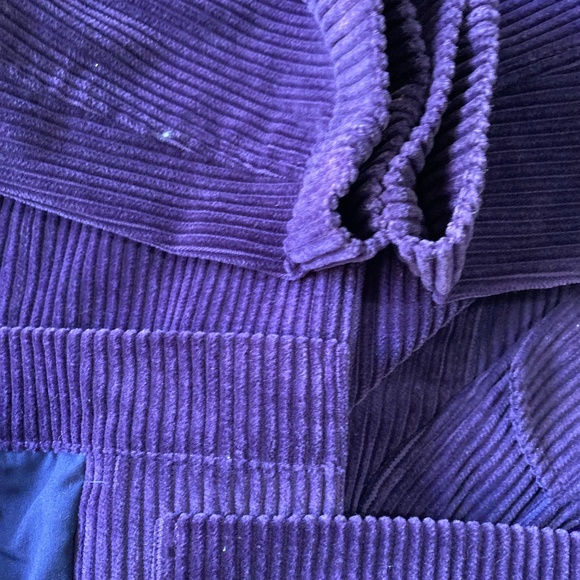 bread n butter Purple Corduroy Faux Fur Trim Mid Length Coat. Sz S - Picture 13 of 16